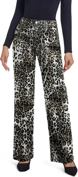 Women's Jeans Straight Leg Casual High Waisted Stretch Trendy Black Pull On Jeans for Women