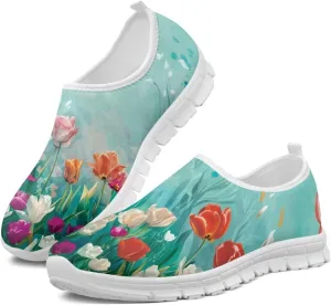 Women's Lightweight Slip On Casual Loafers Breathable Ladies Travel Walking Running Shoes Non Slip Fashion Sneakers