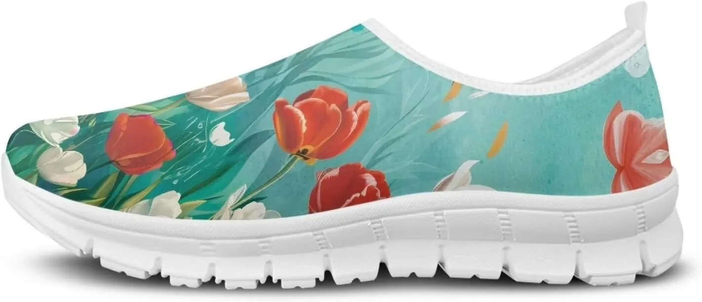 Women's Lightweight Slip On Casual Loafers Breathable Ladies Travel Walking Running Shoes Non Slip Fashion Sneakers