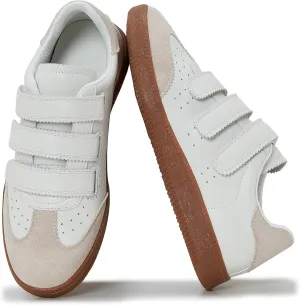 Women's Low Top Retro Sneakers Hook and Loop Closure Lightweight Casual Shoes
