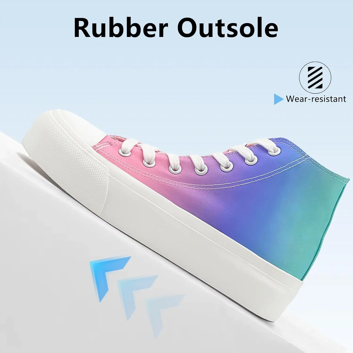Womens Platform Canvas Sneakers Mens High Top Classic Canvas Shoes Unisex Casual Tennis Comfortable Fashion Sneakers Lace-Up