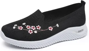 Womens Slip Ons Sneaker Mesh Slip On Air Cushion Platform Loafers Breathable Lightweight Low Wedge Easy Shoes