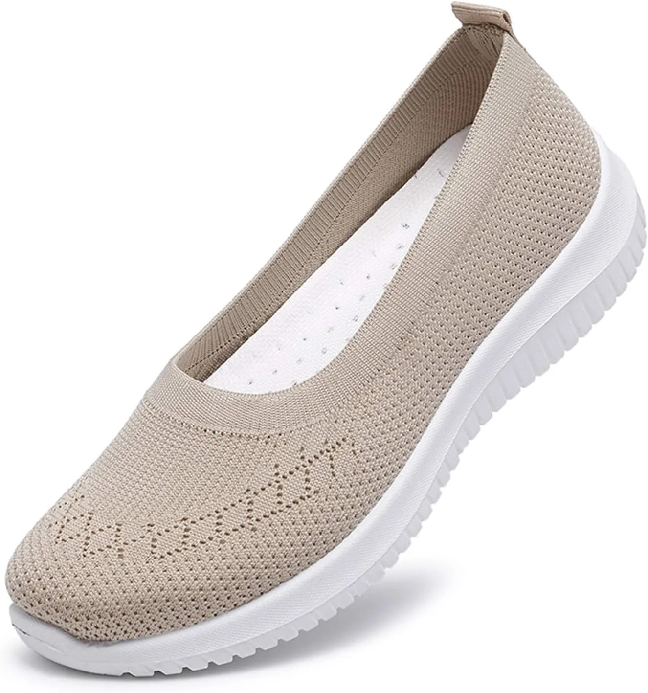 Womens Woven Orthopedic Breathable Soft Shoes Go Walking Women’s Breathable Walking Shoes Slip On Mesh Knitted Flats Gym Sneakers Lightweight Casual Easy Shoe Arch Support Orthopedic Flat Footwear