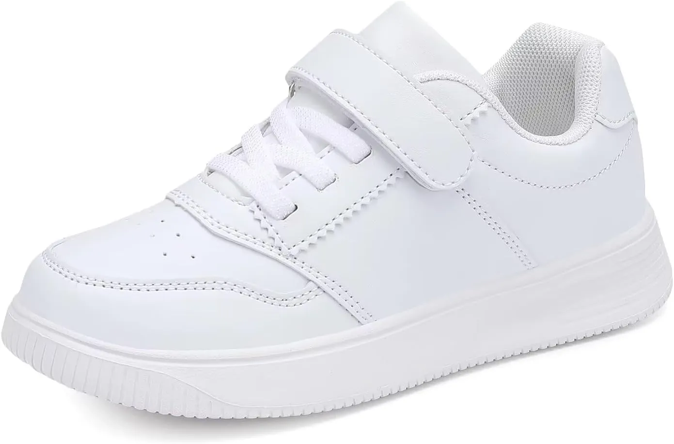YAVY Unisex-Child Sneakers Boys Girls Running Leather Sneakers Breathable Mesh Athletic Shoes Lightweight Kids Walking Shoes