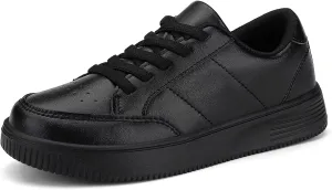 YAVY Unisex-Child Sneakers Boys Girls Running Leather Sneakers Breathable Mesh Athletic Shoes Lightweight Kids Walking Shoes