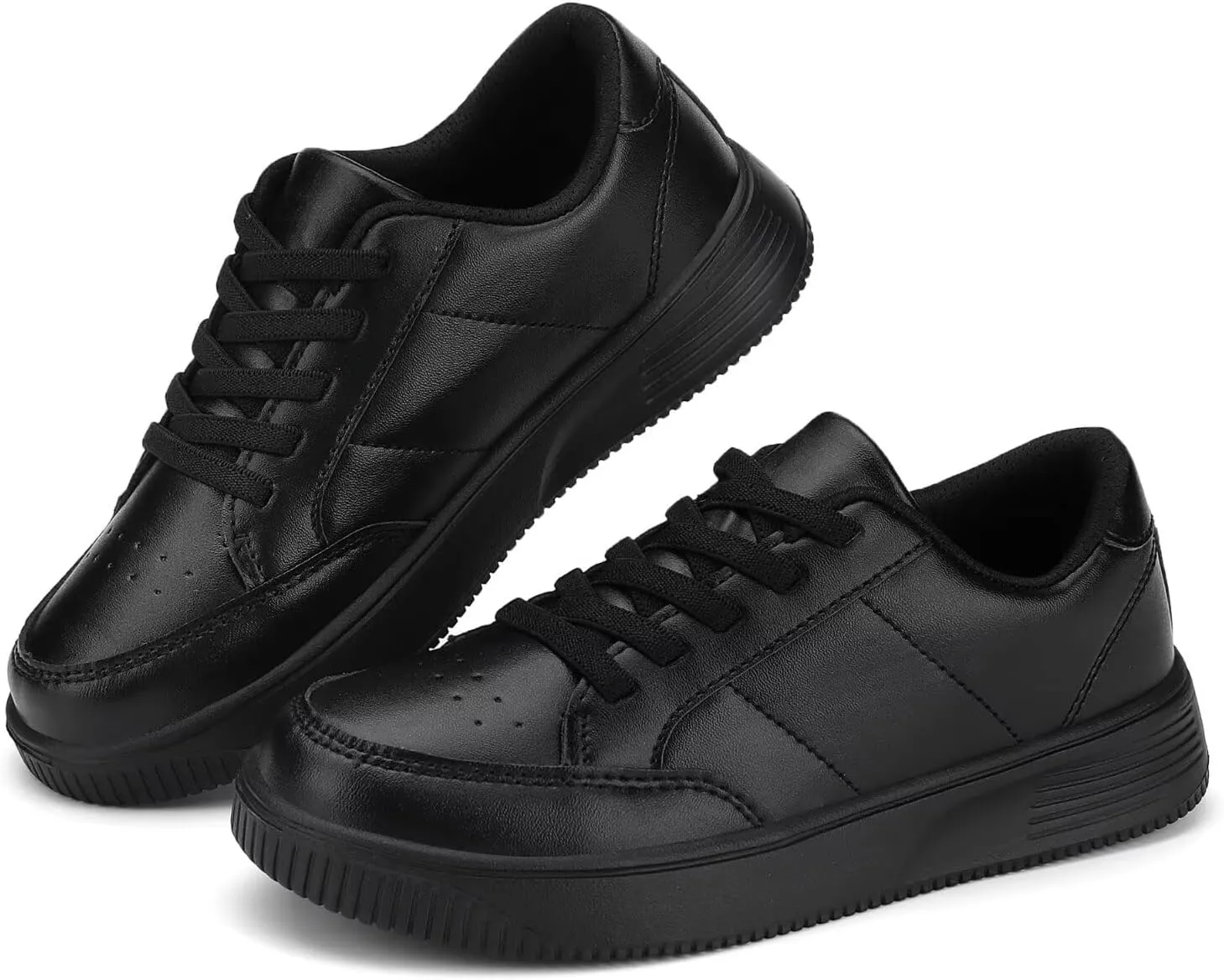 YAVY Unisex-Child Sneakers Boys Girls Running Leather Sneakers Breathable Mesh Athletic Shoes Lightweight Kids Walking Shoes