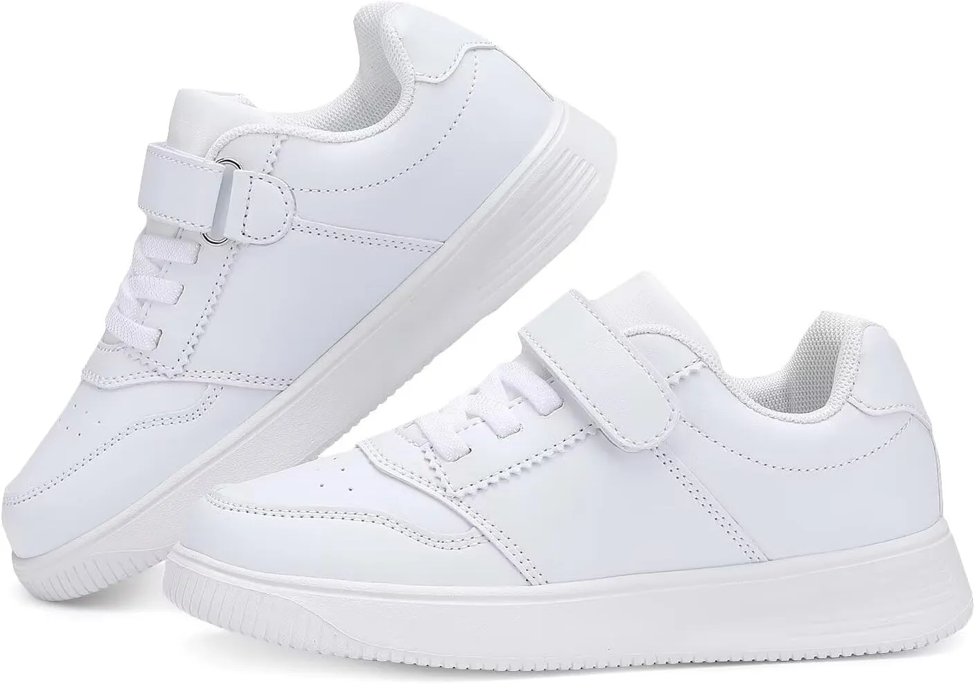 YAVY Unisex-Child Sneakers Boys Girls Running Leather Sneakers Breathable Mesh Athletic Shoes Lightweight Kids Walking Shoes