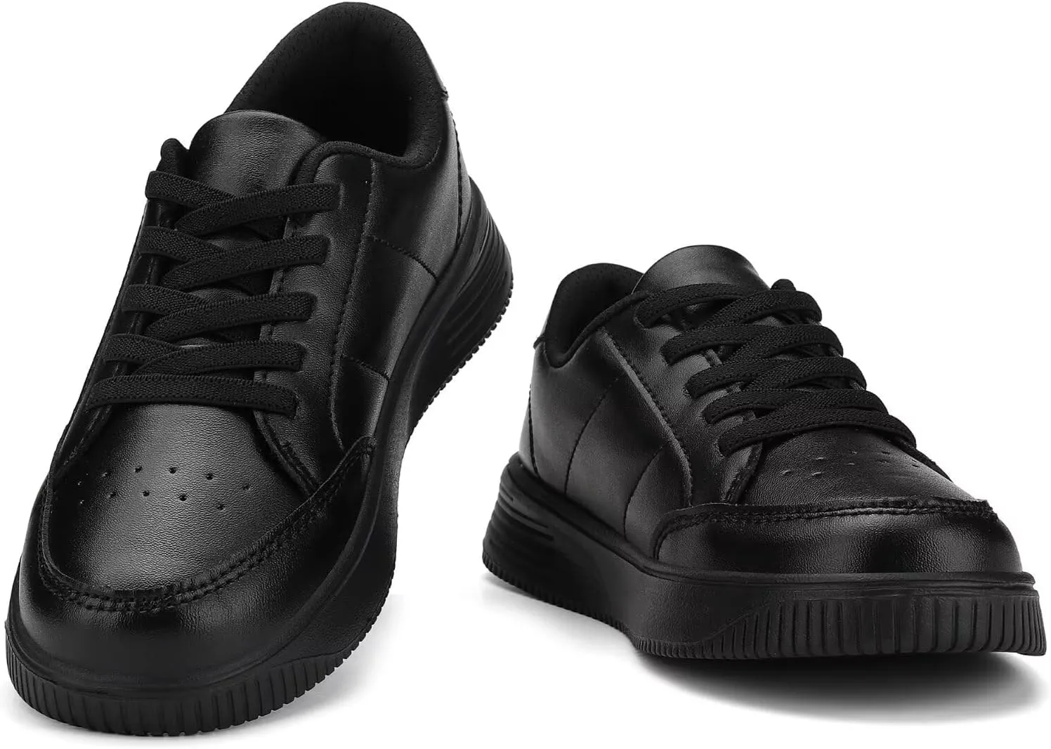 YAVY Unisex-Child Sneakers Boys Girls Running Leather Sneakers Breathable Mesh Athletic Shoes Lightweight Kids Walking Shoes