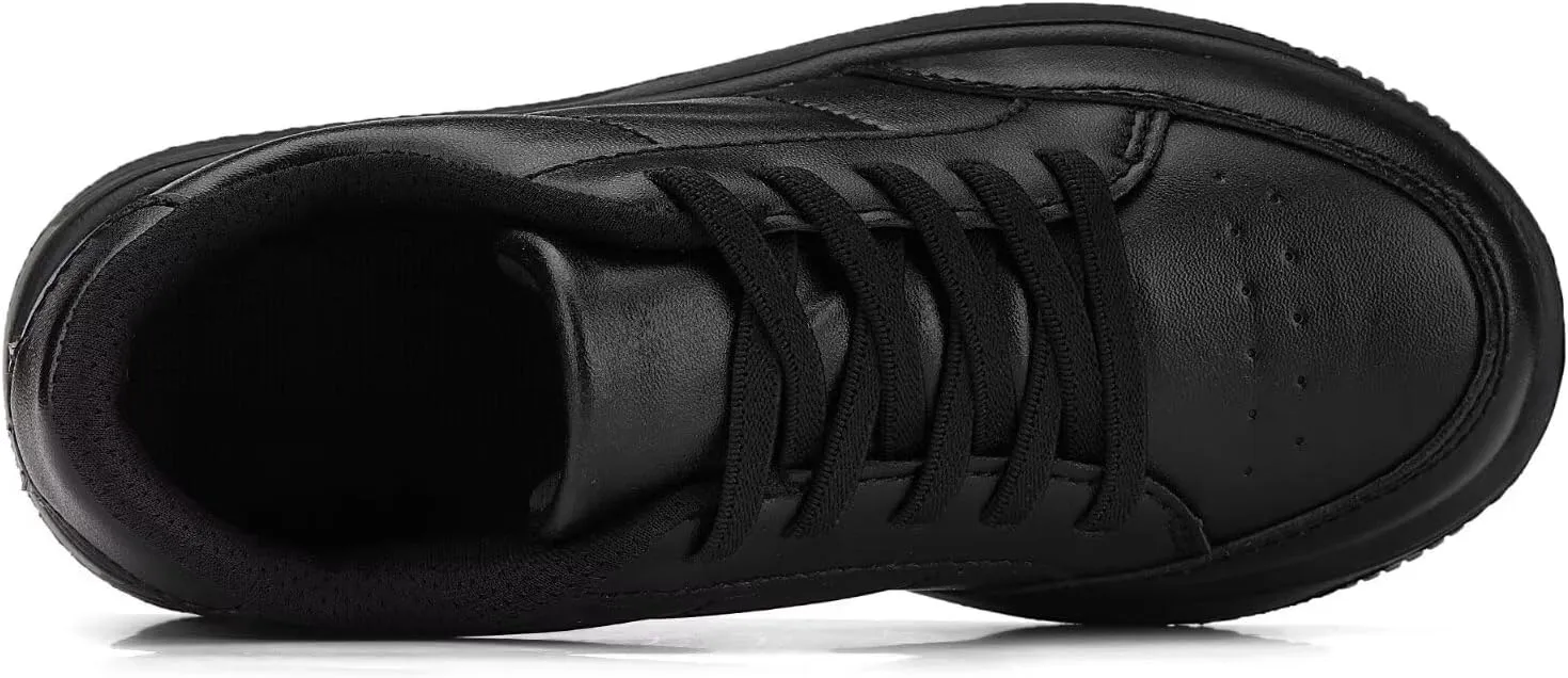YAVY Unisex-Child Sneakers Boys Girls Running Leather Sneakers Breathable Mesh Athletic Shoes Lightweight Kids Walking Shoes