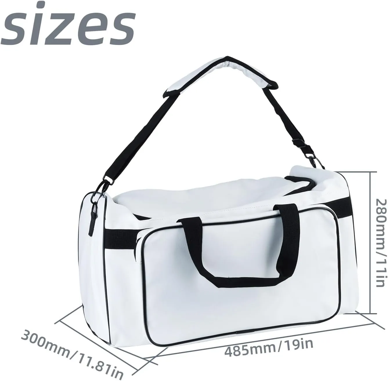 YXQ Sneaker Bag, 30L Large Capacity Multi-Function 4-Layer Gym Bag with Durable Shoulder Strap Adjustable Waterproof Travel Bag for Men,Colorful,White