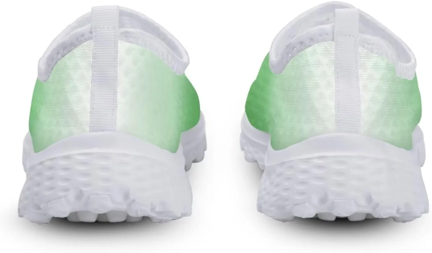 Yzaoxia St Patricks Day Shoes Mesh Slip On Shoes for Women Breathable Sneakers Tennis Running Shoes Athletic Walking Shoes Size 5.5-11.5