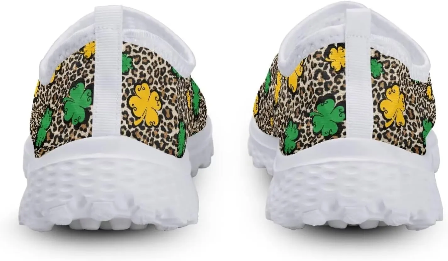 Yzaoxia St Patricks Day Shoes Mesh Slip On Shoes for Women Breathable Sneakers Tennis Running Shoes Athletic Walking Shoes Size 5.5-11.5