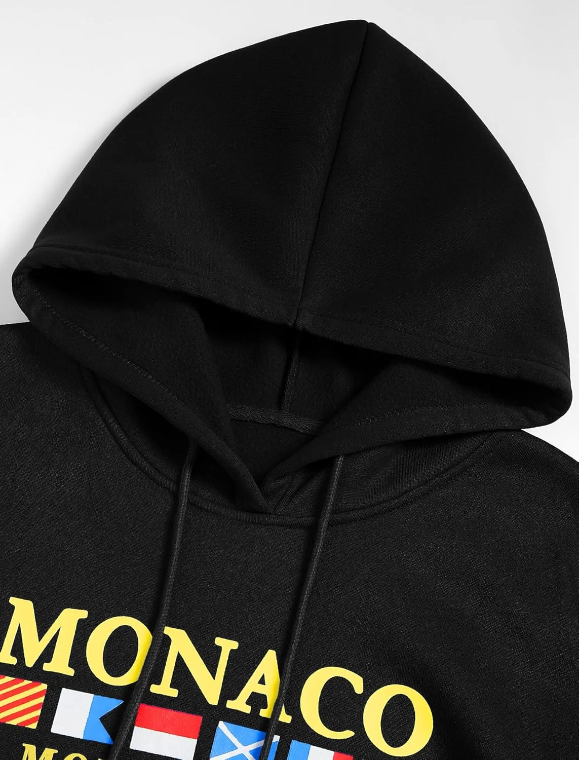 ZAFUL Men's Letter Print Hoodies Sweatshirts Fleece Lined Hooded Pullover Casual Long Sleeve Hoody with Pocket